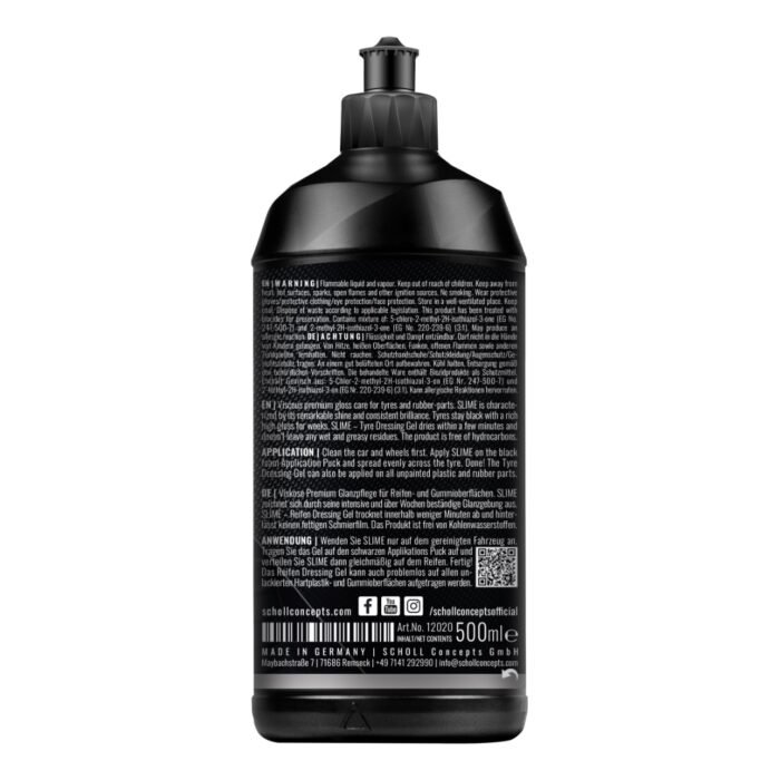 Scholl Concepts SLIME Tyre Dressing GEL 500ml