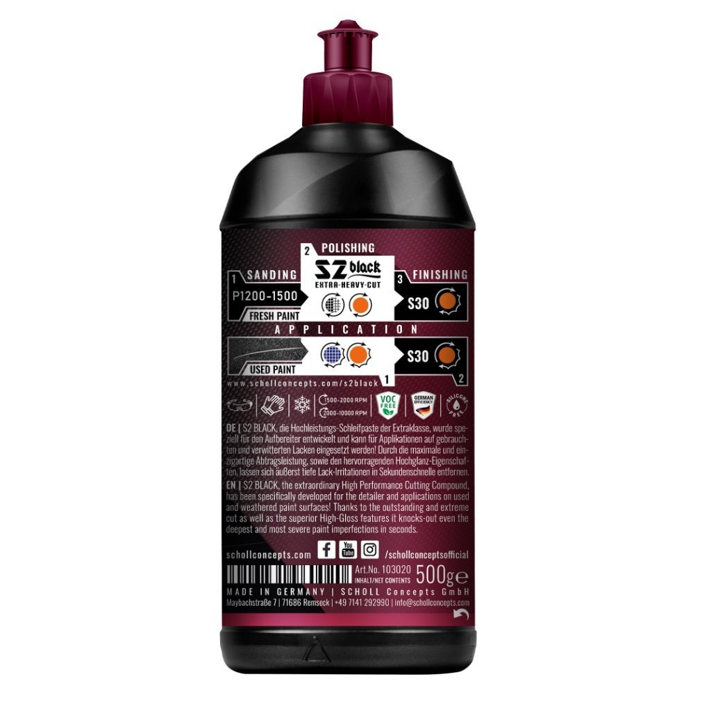 Scholl Concepts S2 BLACK Cutting Compound 500g