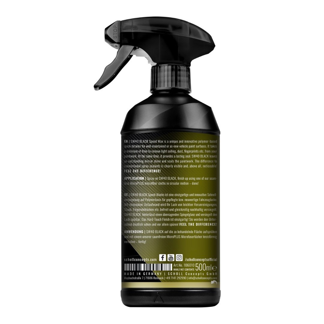 Scholl Concepts SW40 BLACK SPEED WAX 500 ML