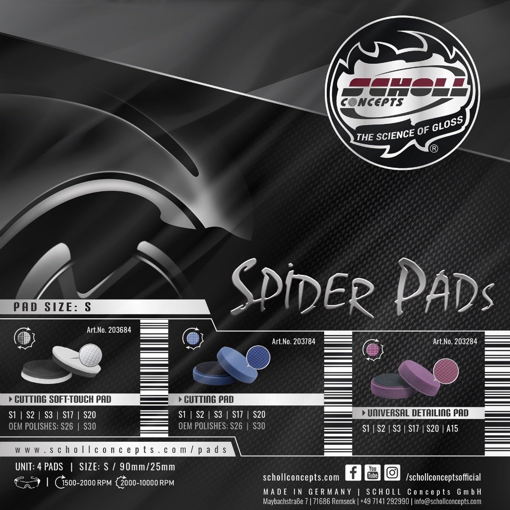 Scholl Concepts Extreme Cut Sandwich-SpiderPad 90mm 4pack