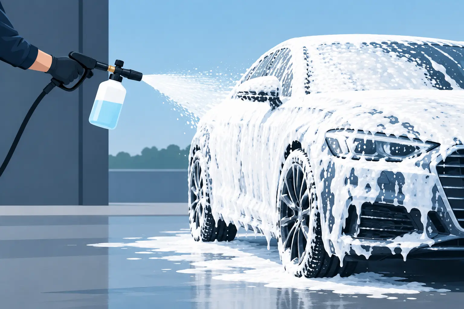 Så applicerar du snow foam korrekt på bilen