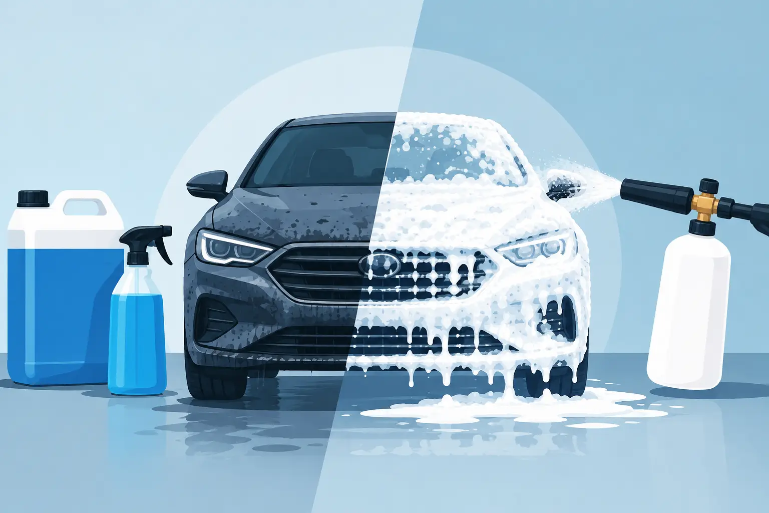 Alkalisk avfettning eller snowfoam – vad först?